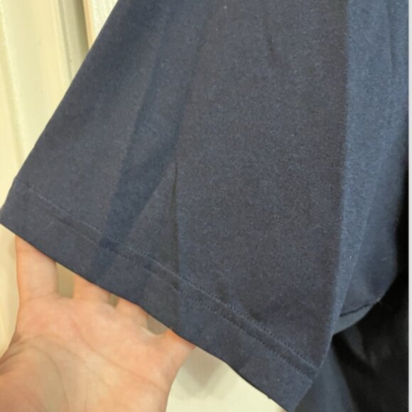 Roundtree & Yorke Sport XL Short Sleeve Navy Blue V-neck polyester Athletic Tee - Picture 4 of 9